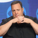 CBS TV star Kevin James demonstrating with his hands the synergy made possible with new media platforms, probably (Photo by Frederick M. Brown/Getty Images)